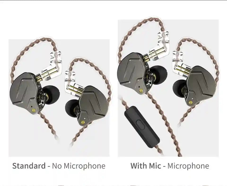KZ ZSN Pro Hybrid In-Ear Monitors - Balanced Armature & Dynamic Driver Tidesmit
