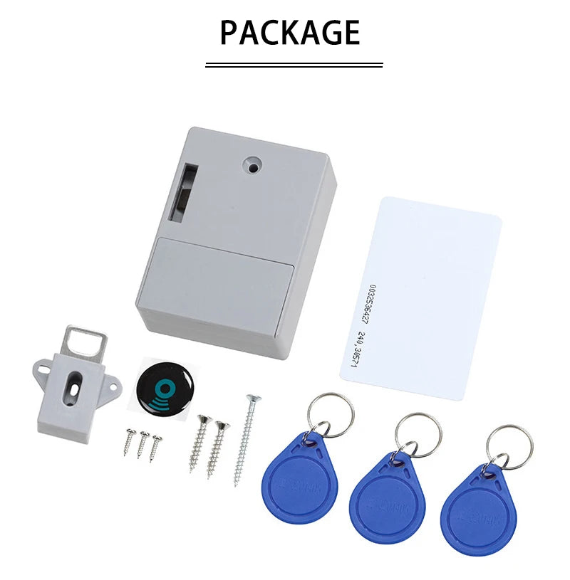 NAIERDI Digital Cabinet Intelligent Electronic Locks  Invisible Sensor Lock EMID IC Card Drawer For Wardrobe Furniture Hardware