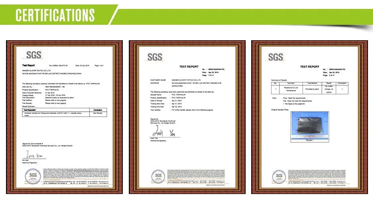 SGS quality certification reports for waterproof oil wax canvas and crazy horse leather motorcycle trunk side bags.