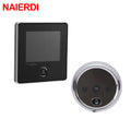 NAIERDI 2.8" LCD Screen Electronic Door Viewer Bell IR Night Door Peephole Camera Photo Recording Digital Camera Smart Viewer