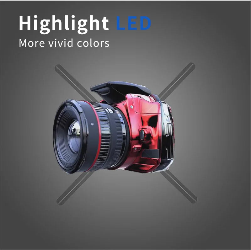 65CM WIFI Cloud 1152Pcs LED 3D Holographic Projector with Acrylic Cover Advertising Lights Display Imaging Logo Light Holo Fan