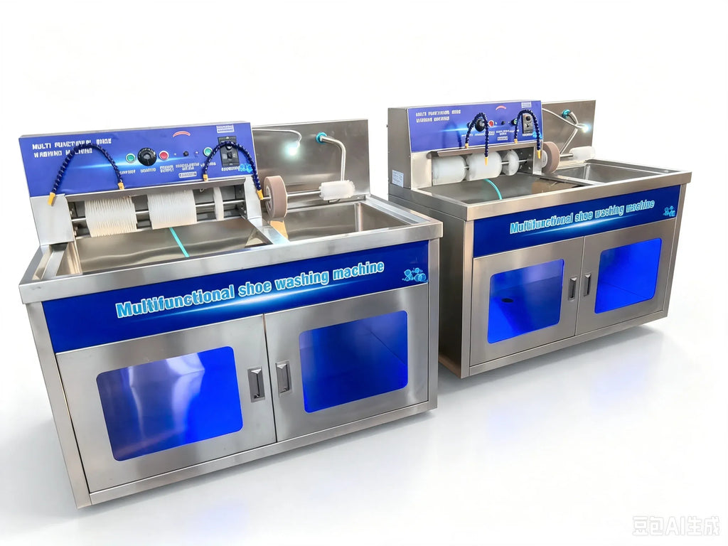 Commercial Shoe Washing Machine and Dryer with Stainless Steel Housing