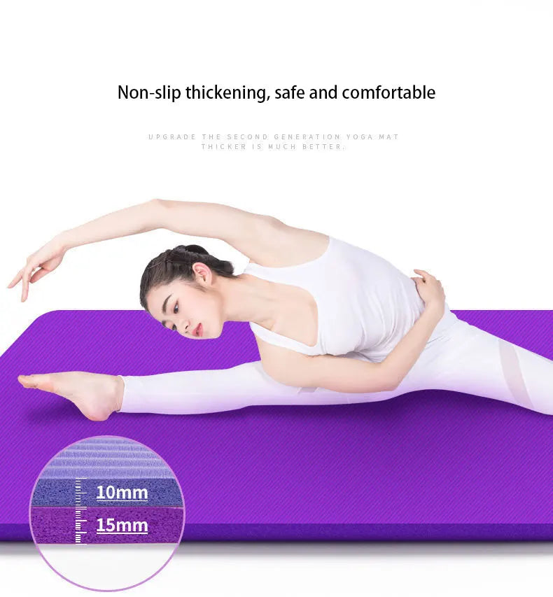 185*90CM Thickened Yoga Mat NBR Waterproof High Density Rebound Yoga Mat Home Gym Non-Slip Mat for Fitnes Pilates Gymnastics