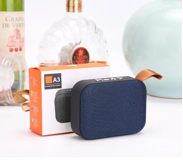 Best Promotional Gift Fabric Portable Wireless Speaker Mini Bluetooths Speaker with FM/USB/TF Black plastic My Store