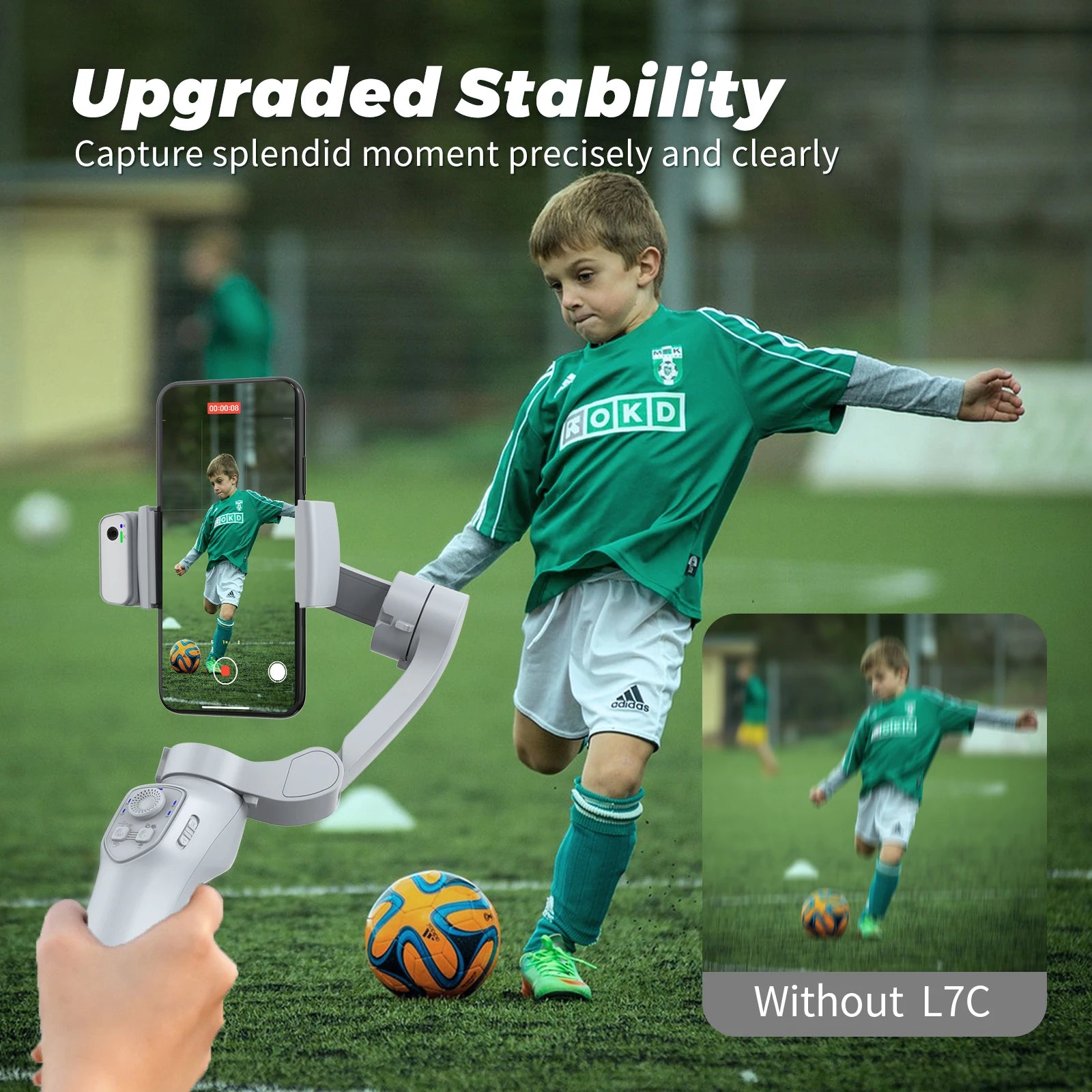 L7 Wholesale Price Top Selling Smartphone Tripod with Face Tracking and Anti-shake Function LED Light for Film Maker Video Vlog Tidesmit