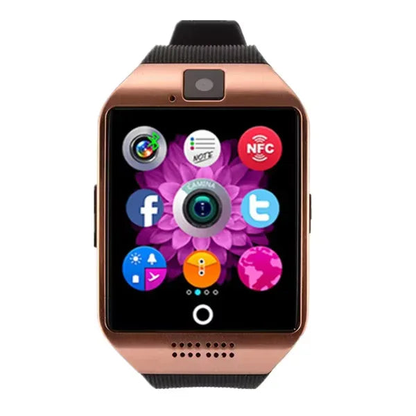 Q18 Smart Watch Waterproof With Camera Micro SIM TF Card Slot Fitness Activity Tracker Sport Watch for Ios Android - Tidesmit