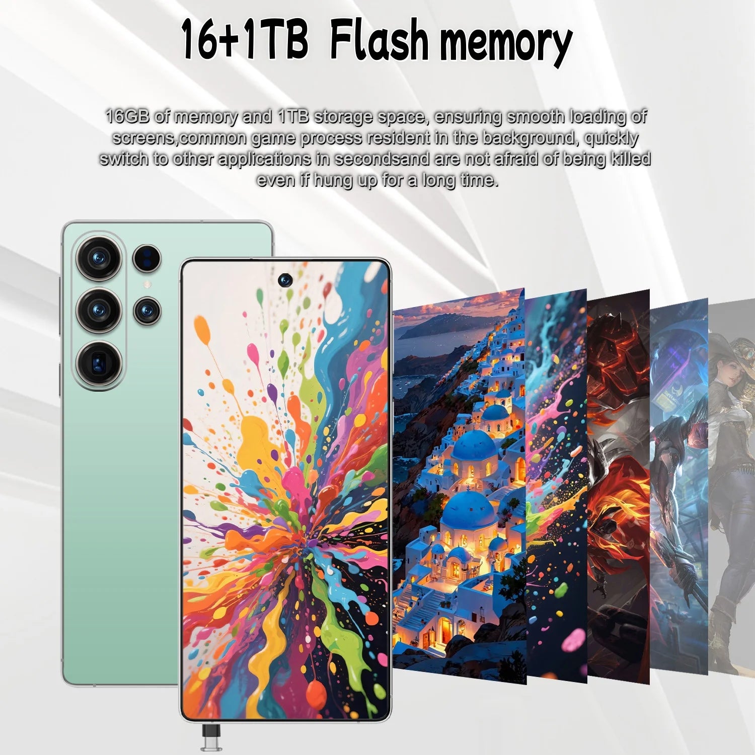 Tidesmit 5G Smartphone - 1TB Storage, 16GB RAM, Unlocked Dual SIM Tidesmit