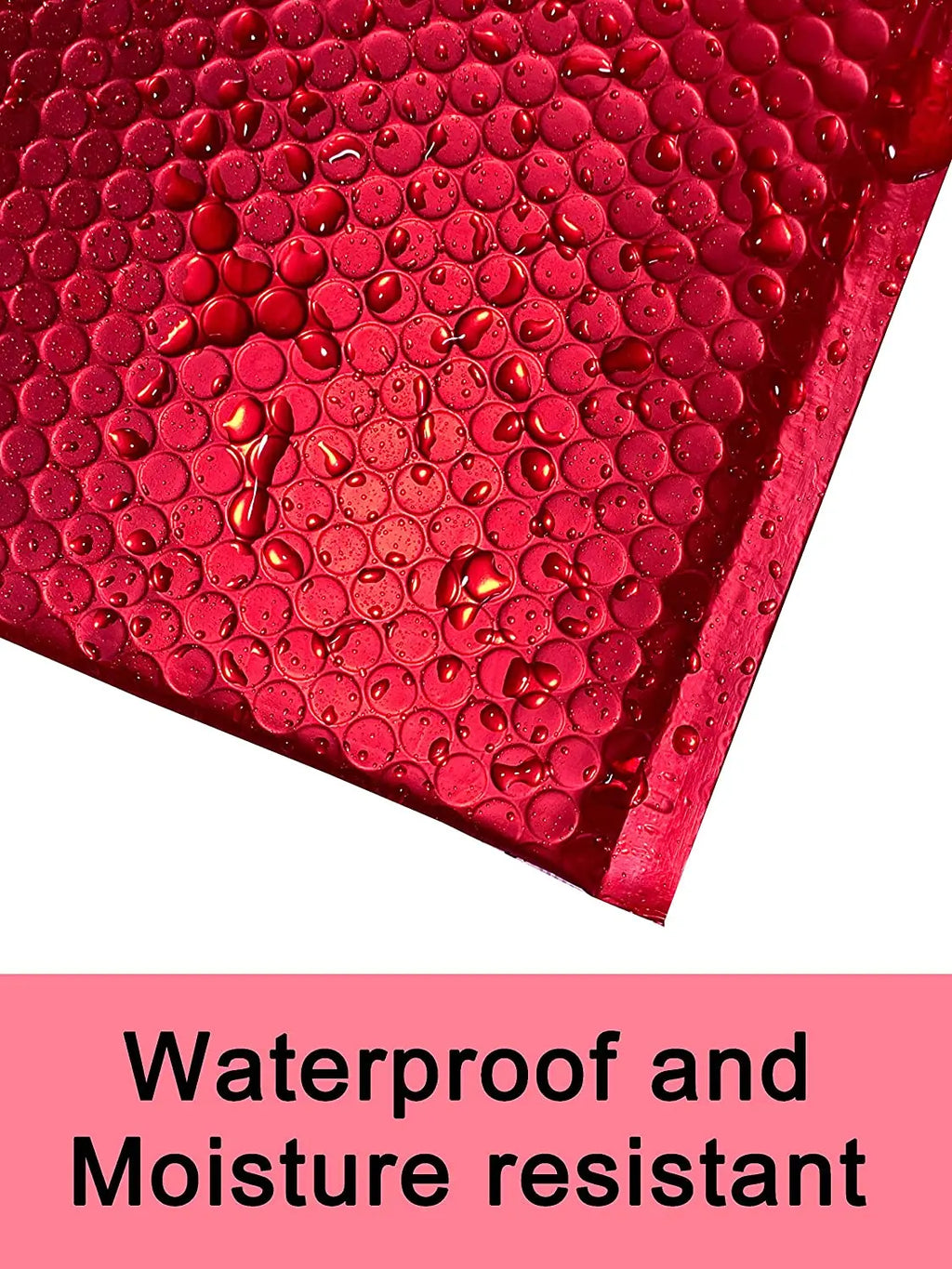 Shinning Package Cosmetic Packaging Metallic Plastic Padded Envelopes Mailing Poly Red Bubble Mailers Bags