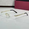 Luxury Fashion Designer Polygonal Frameless Sunglasses, Comfortable Light Metal Frame, High-quality Glasses with UV400 Lenses