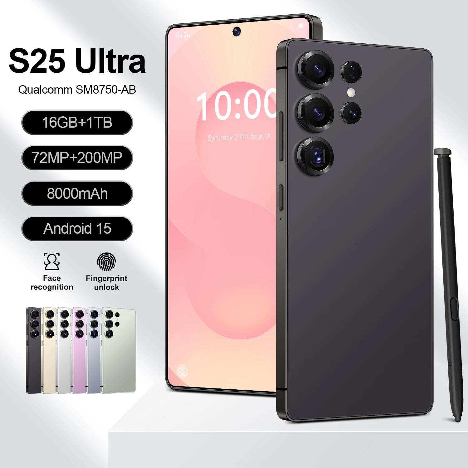 Samsung S25 Ultra 5G smartphone showing high-resolution camera lenses and premium design in side profile