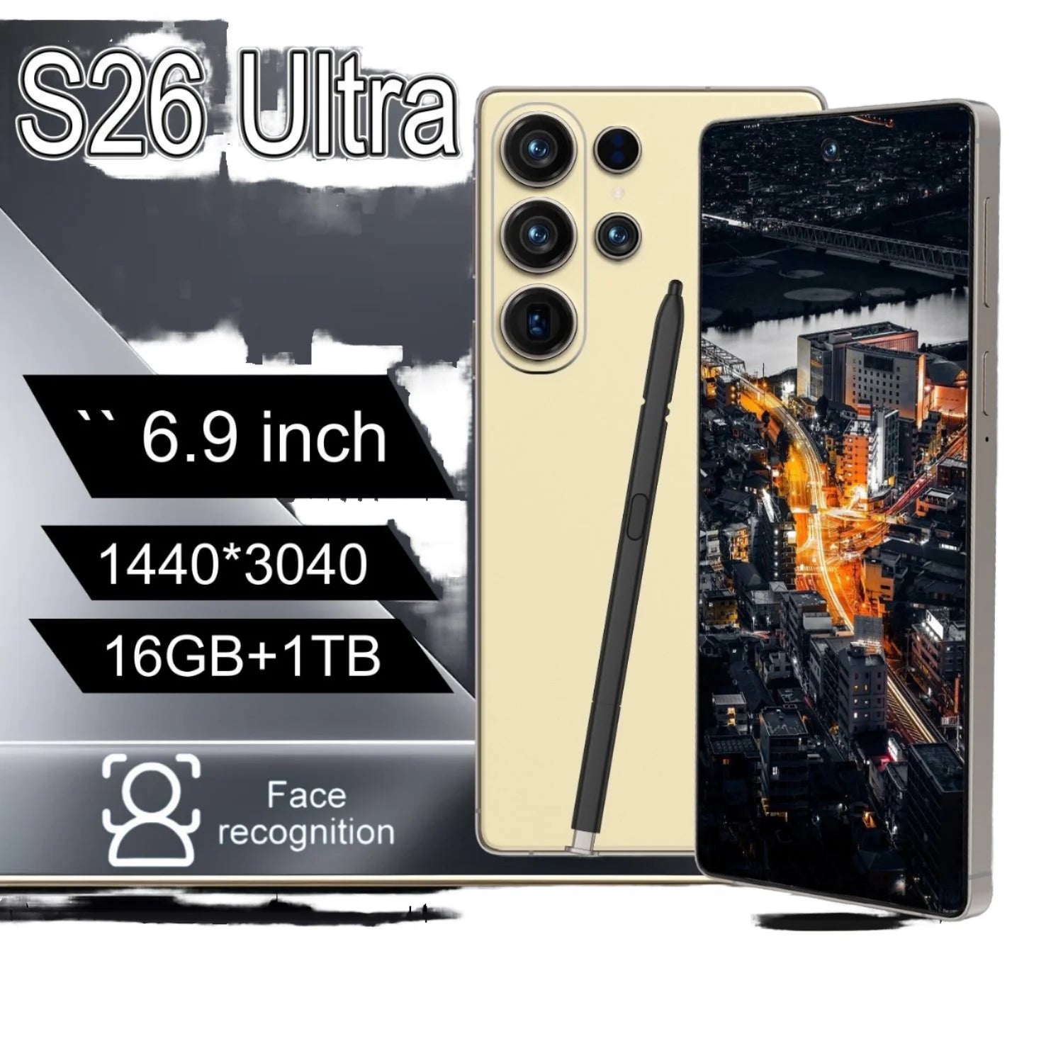 S26 Ultra 5G Smartphone, 1TB Storage, 16GB RAM, Dual SIM Tidesmit