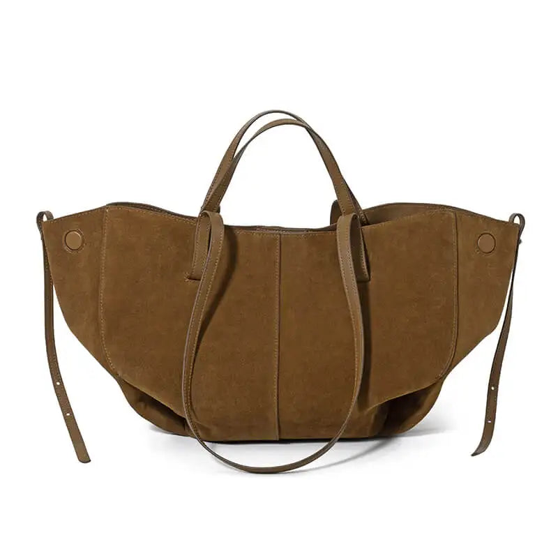 Tote Bag Manufacturer Custom OEM Ladies Luxury Designer Large Capacity Suede Genuine Leather Women Handbag Shoulder Tote Bag