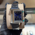 Reverso Luxury Diver Rectangular Dual-Face Flip Dual Time Mechanical Watch 45-Hour Power Reserve 20mm Analog Coin European