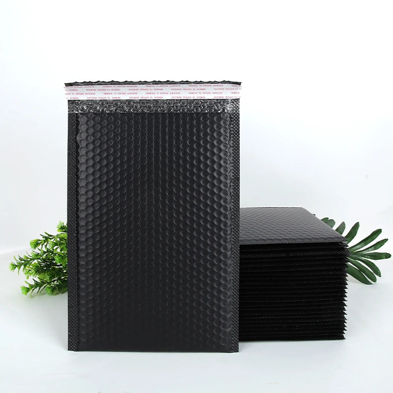 In Stock Shockproof Poly Bubble Mailing Black Bubble Envelope Shipping Plastic Bag for 3C Product
