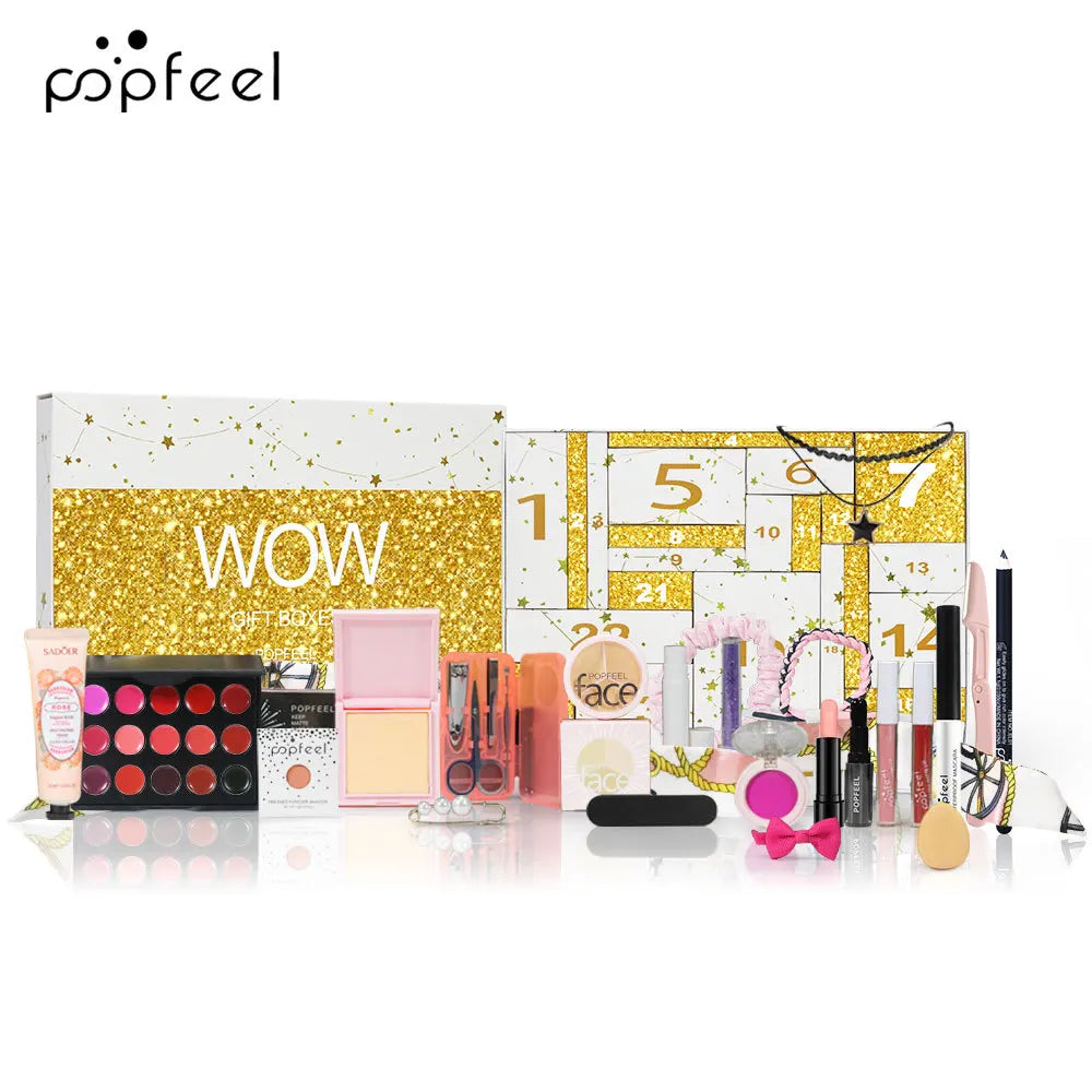 Christmas Countdown Gift Box All Saints' Day Makeup Sets for Holiday Gift POPFEEL ALL in ONE Professional Makeup Kit for Girl ALIBABA Tidesmit