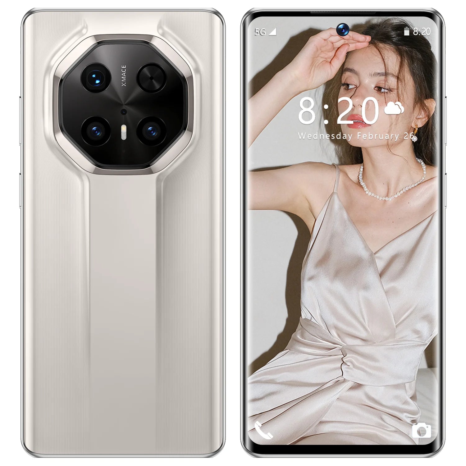 Brand New 5G for MT 70 RS Deca Core Smartphone 7.3 Inch 144Hz Curved Screen 16GB+1TB Memory 108MP Rear English Spanish - Tidesmit