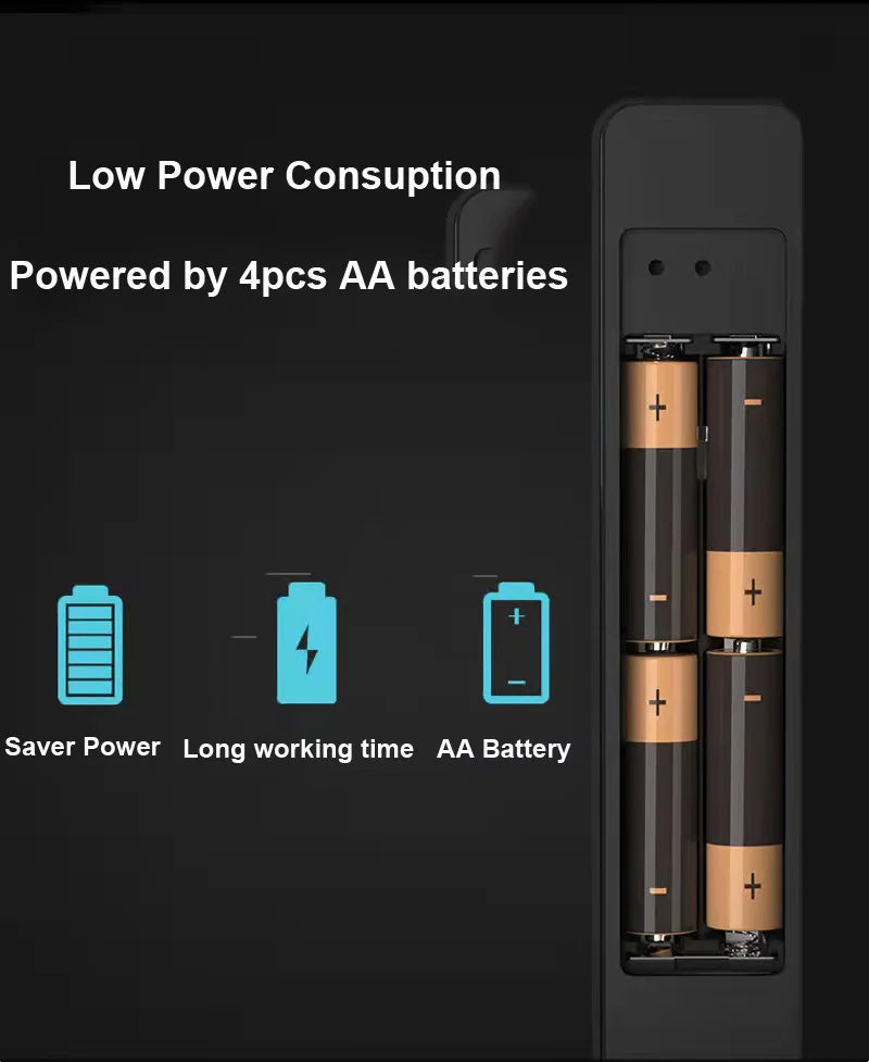 3CM Width Waterproof Aluminum Door Lock Bluetooth Fingerprint Digital Code TTLock Smart Sliding Door Lock 2885 3585 4585 Mortise