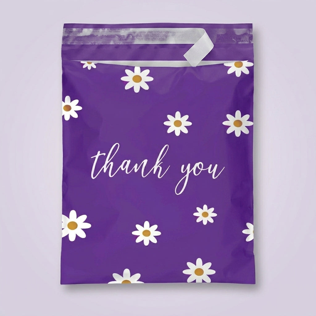 Explosion Proof Poly 3mil Thick Shipping Bags for Clothing Cute Mailing Envelopes Daisy Printed Poly Mailers Bulk Packaging