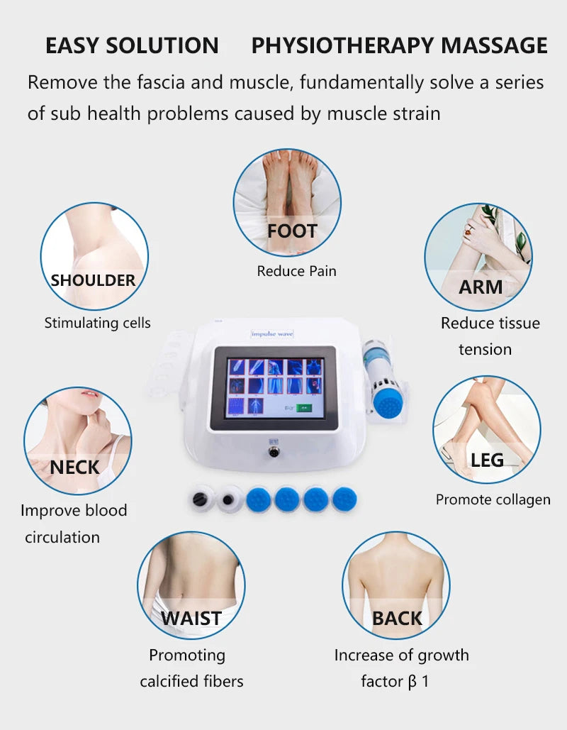 Shockwave Therapy Machine for Back Pain Relief | Portable Electric Massager Massage Chairs Tidesmit
