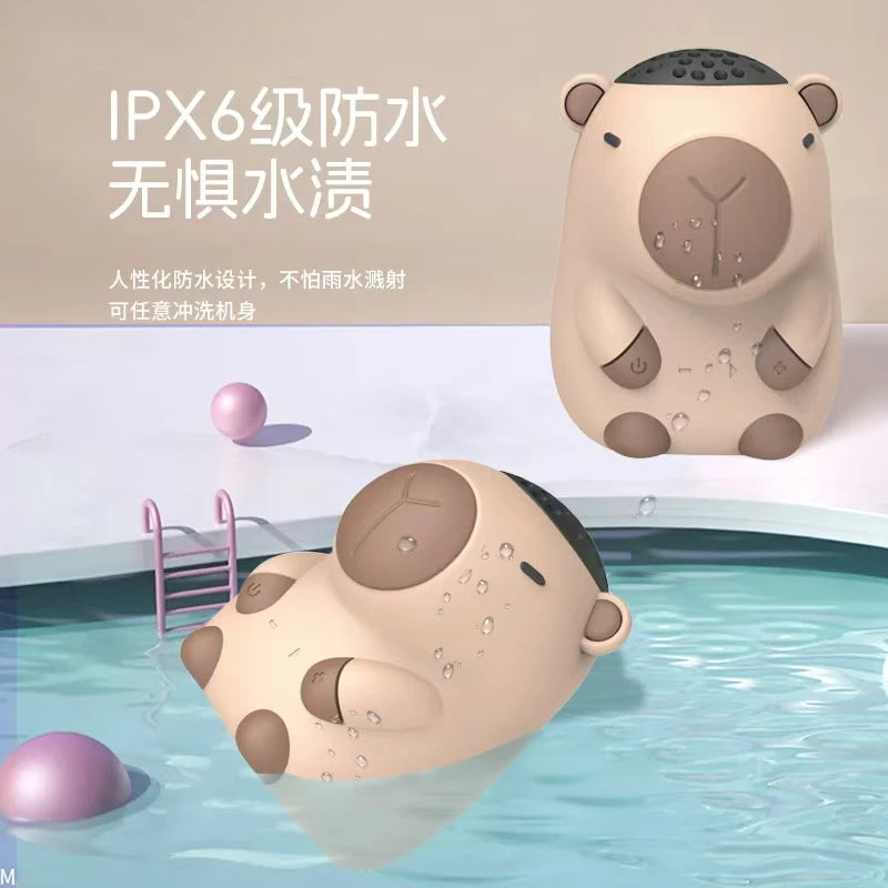 Bluetooth Speaker -TK910 Kapibara Cartoon Doll Mini Speakers Insertable Cute Action Model wireless BT Speaker Machine Radio Christmas gifts TWS