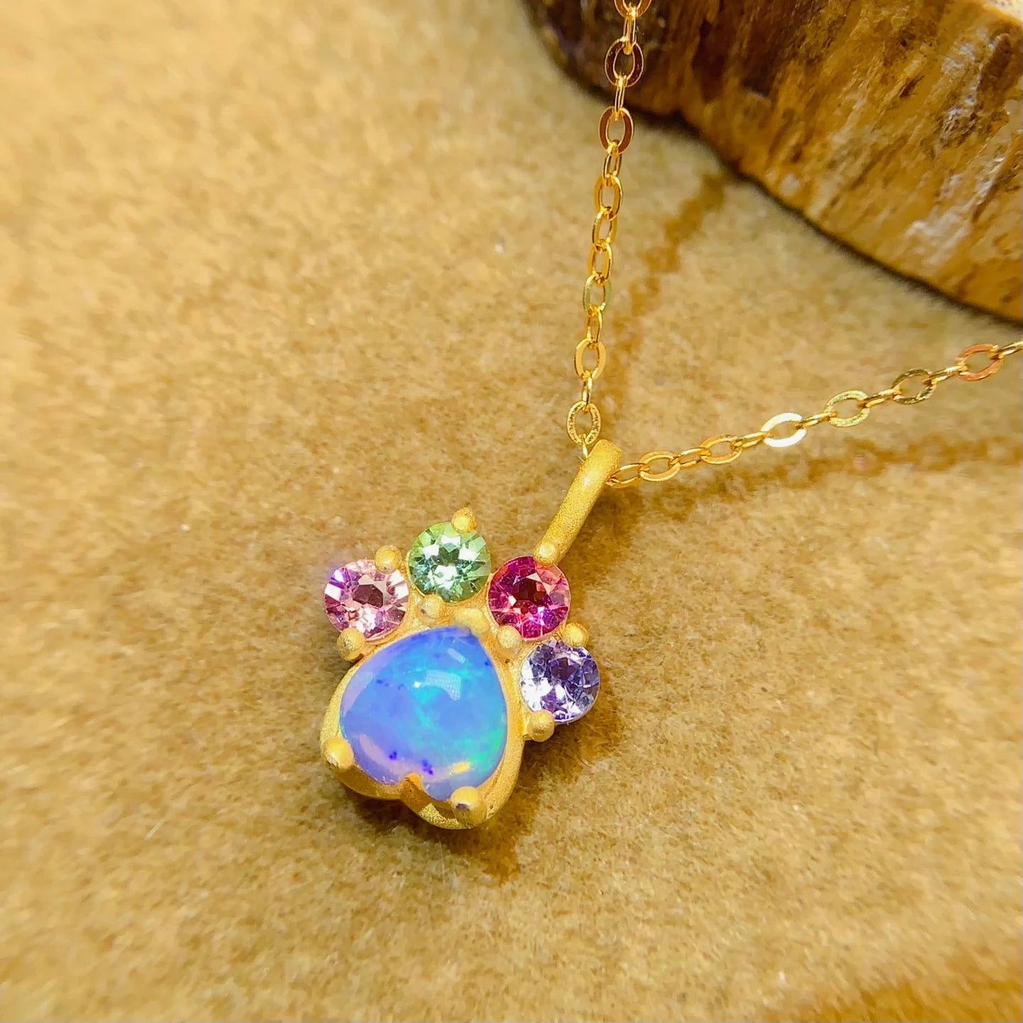 Factory Direct Sales 925 Sterling Silver 18k Natural Opal Charm Bulk Wholesale Women Children Pendant for Party