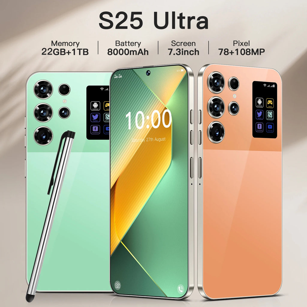 Real high quality 22+1tb s25 ultra smartphone best selling android 15phone cheap 7.3inch s25 ultra smart phone - Tidesmit