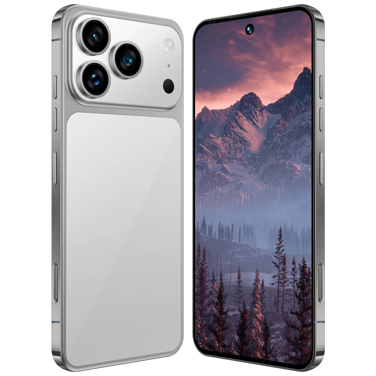 Tidesmit I17 Pro 7.3-inch 5G smartphone with HD OLED display, Deca-Core CPU, and 8000mAh battery in sleek finish.