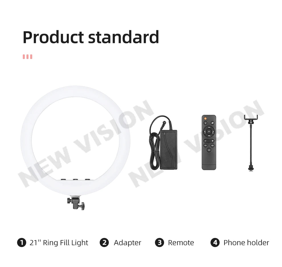 18 Inch LED Ring Light with Remote - Bi-Color Content Creation Kit Tidesmit