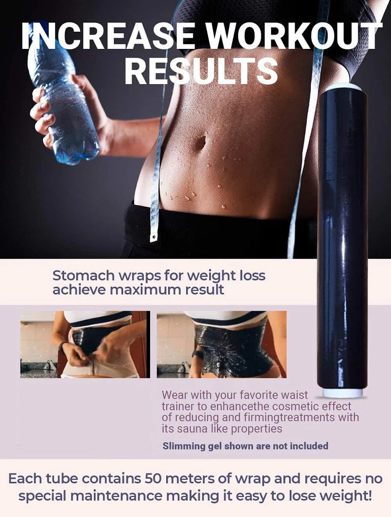 Body Wrap Sweat Shaper for Weight Loss - Adjustable Slimming Roll Body Shaping Massage Equipment Tidesmit