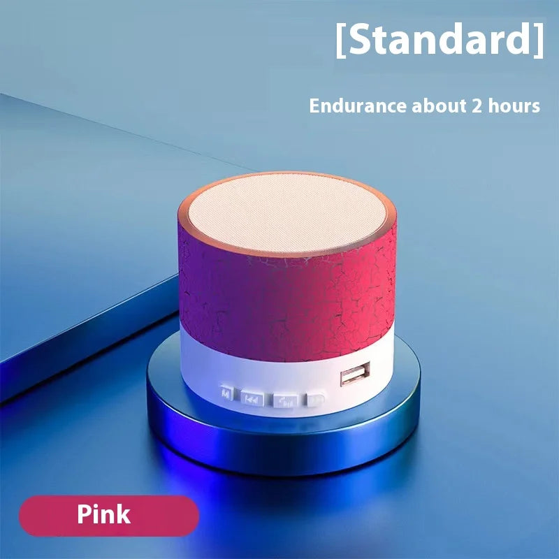 Bluetooth Speaker -Upgrade Mini Portable Bluetooth Speaker RGB Light USB TF Card Reader Stereo MP3 Speaker for Home Atmosphere Desktop