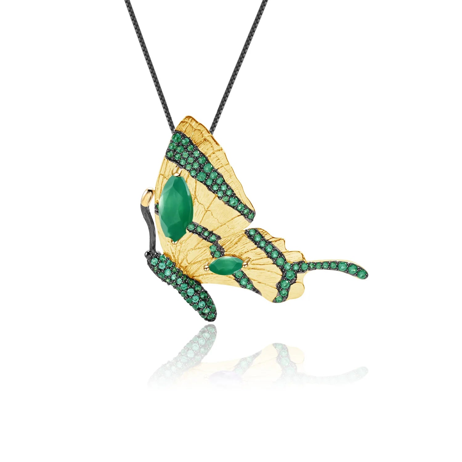 TIANSHE Designer Women's Pendant Dual-Purpose Butterfly Brooch Design High-end Vintage S925 Pure Silver Jewelry