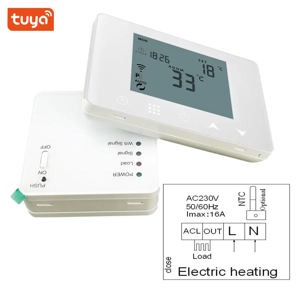 Wireless WIFI RF Thermostat 6 Sub-Chamber Hub Controller Central for Heat Mat/Underfloor Heating/Thermostatic Valves/Gas Boiler