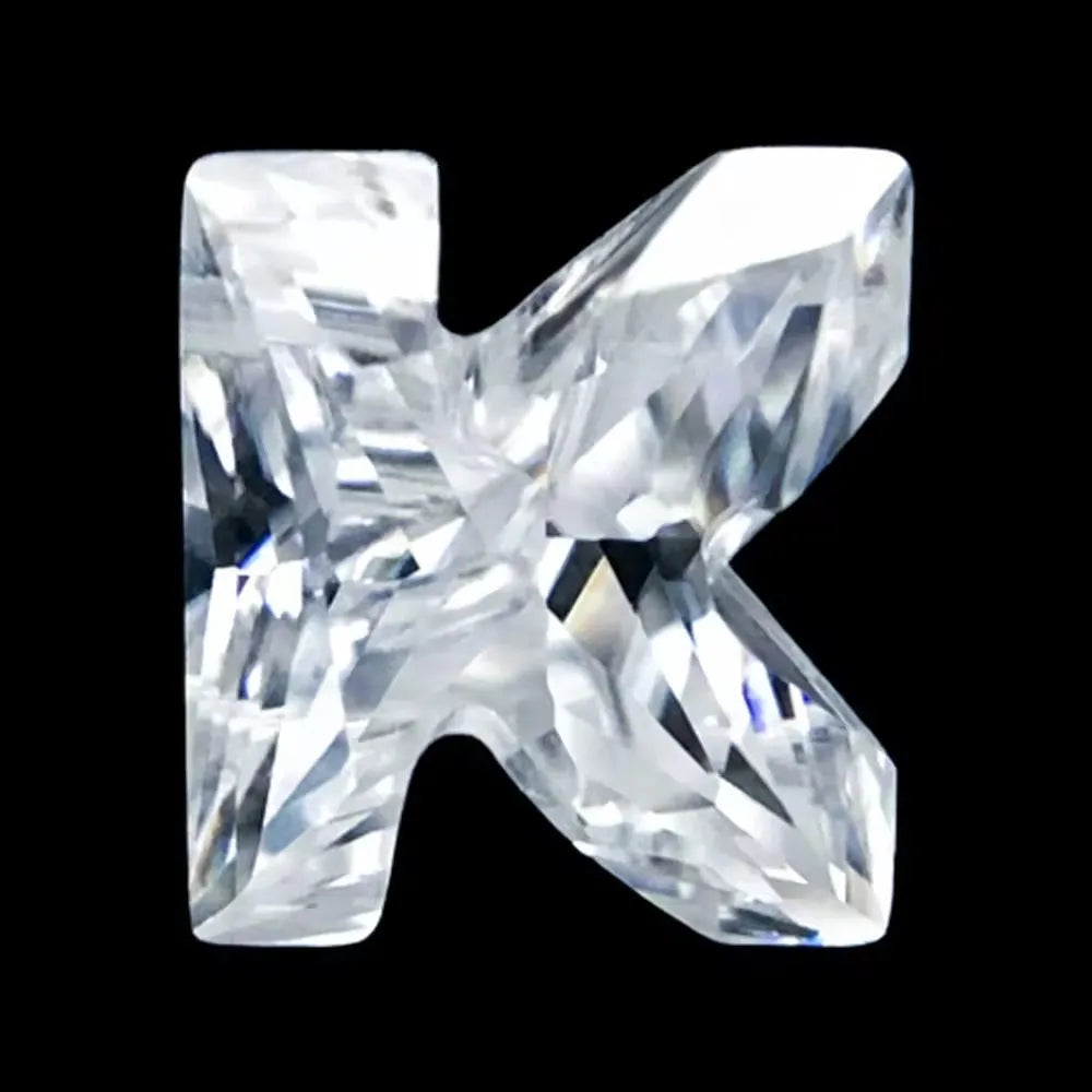 Customizable GRA Certified A-Z White D VVS Lab Created Moissanite Fancy Color Play/Fire Alphabet Jewelry Loose Stone 0.8-1.5CT