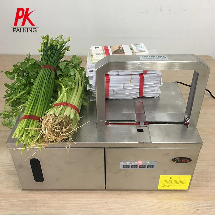 Tabletop Tape Binding Machine Strapping Vegetable Machine Desktop Small Objects Strapping Small Vegetable Banding Machine