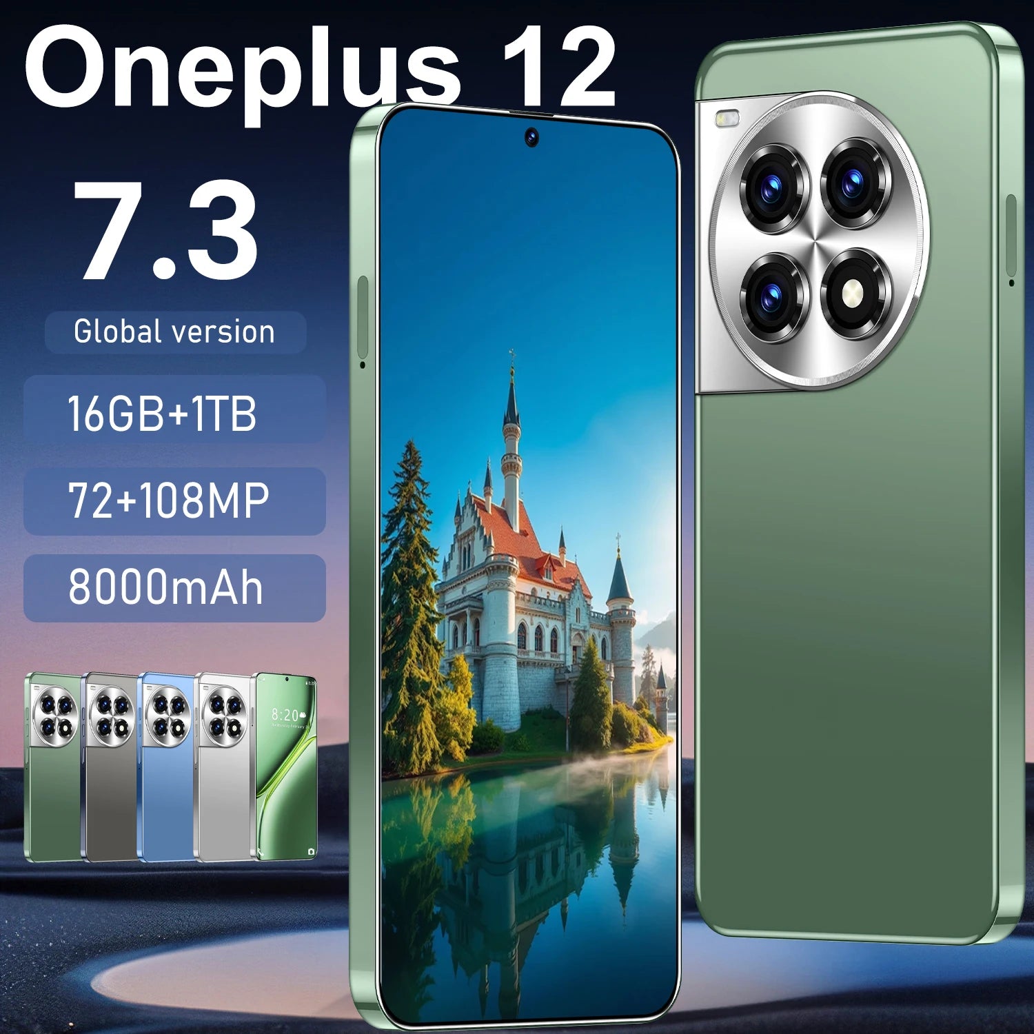 OnePlus 12 5G Smartphone, 16GB RAM, 1TB Storage - Unlocked Tidesmit
