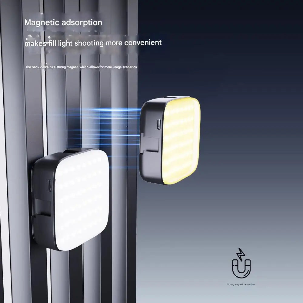 Portable Rechargeable LED Ring Light for Vlog Shooting Full-Color Magnetic Fill-In Selfie Phone Lighting Camera Lights Tidesmit