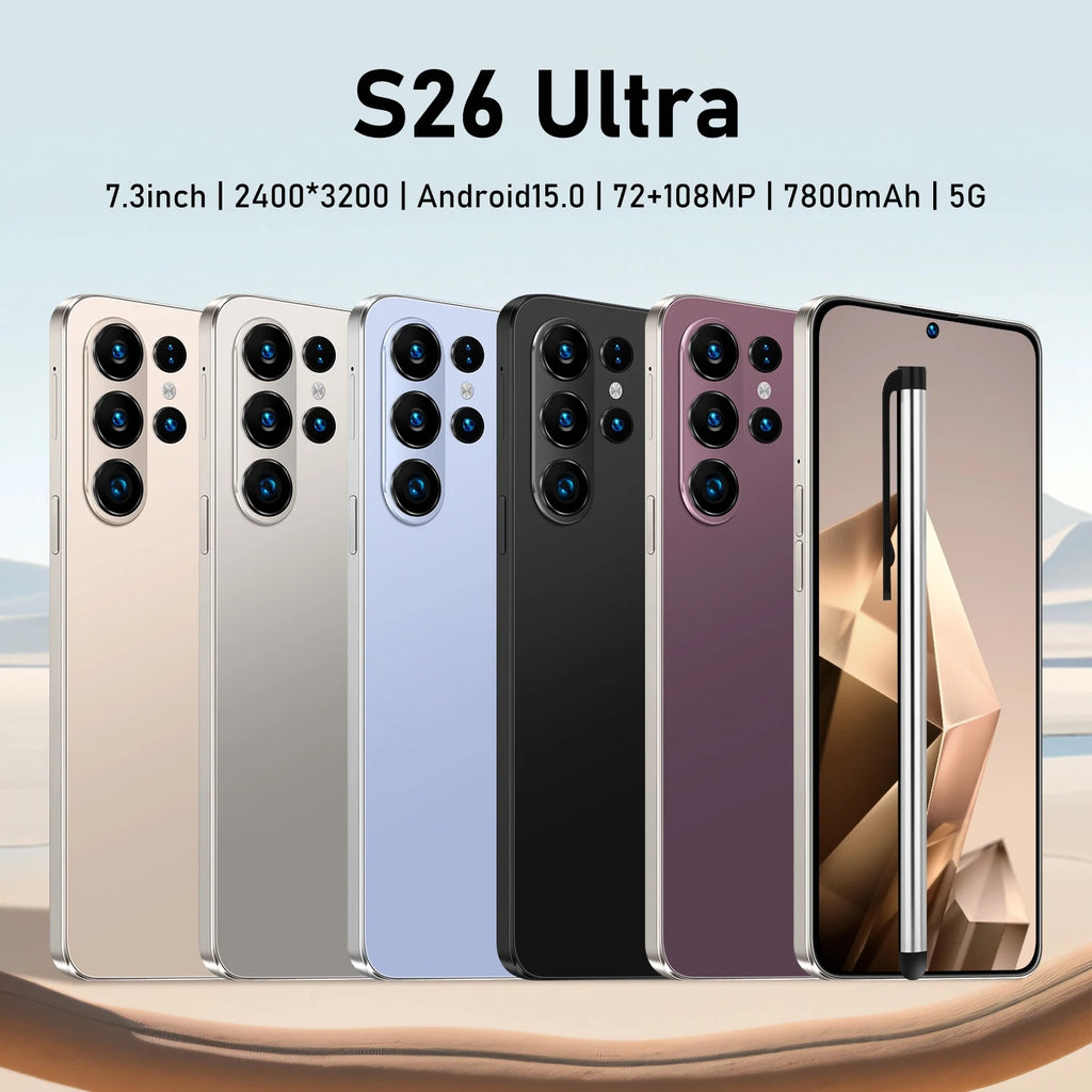 S26 Ultra 5G Smartphone, 16GB RAM, 1TB Storage, 7.3 Inch Display Tidesmit