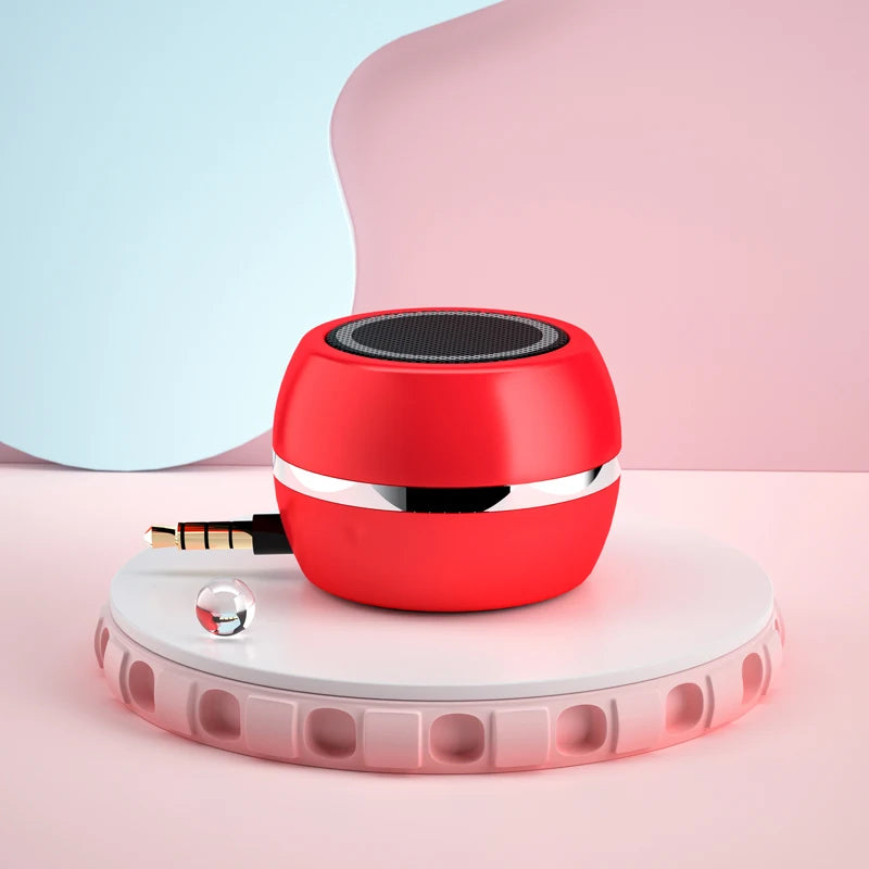 YAYUSI Hot Selling A5 Mini and Portable Bluetooth Speakers 3.5mm AUX Smart Mobile Phone Round Shape Wired Speakers Music Player My Store