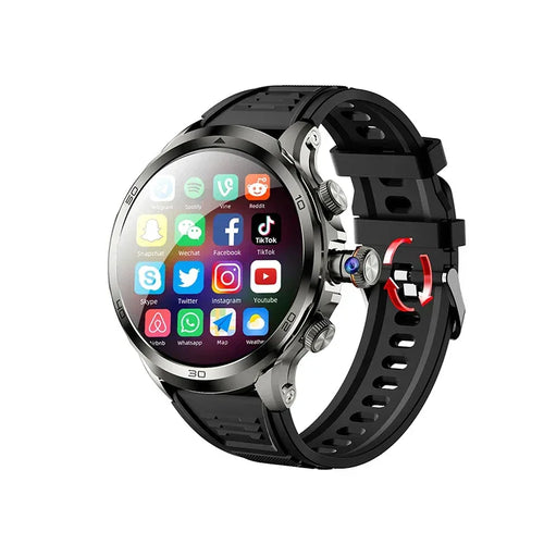 2025 Amoled Smart Watch H19 Sim Card HD Video Call Heart Rate 1.95inch Screen Rotating Camera 1990mA 4G SmartWatch - Tidesmit