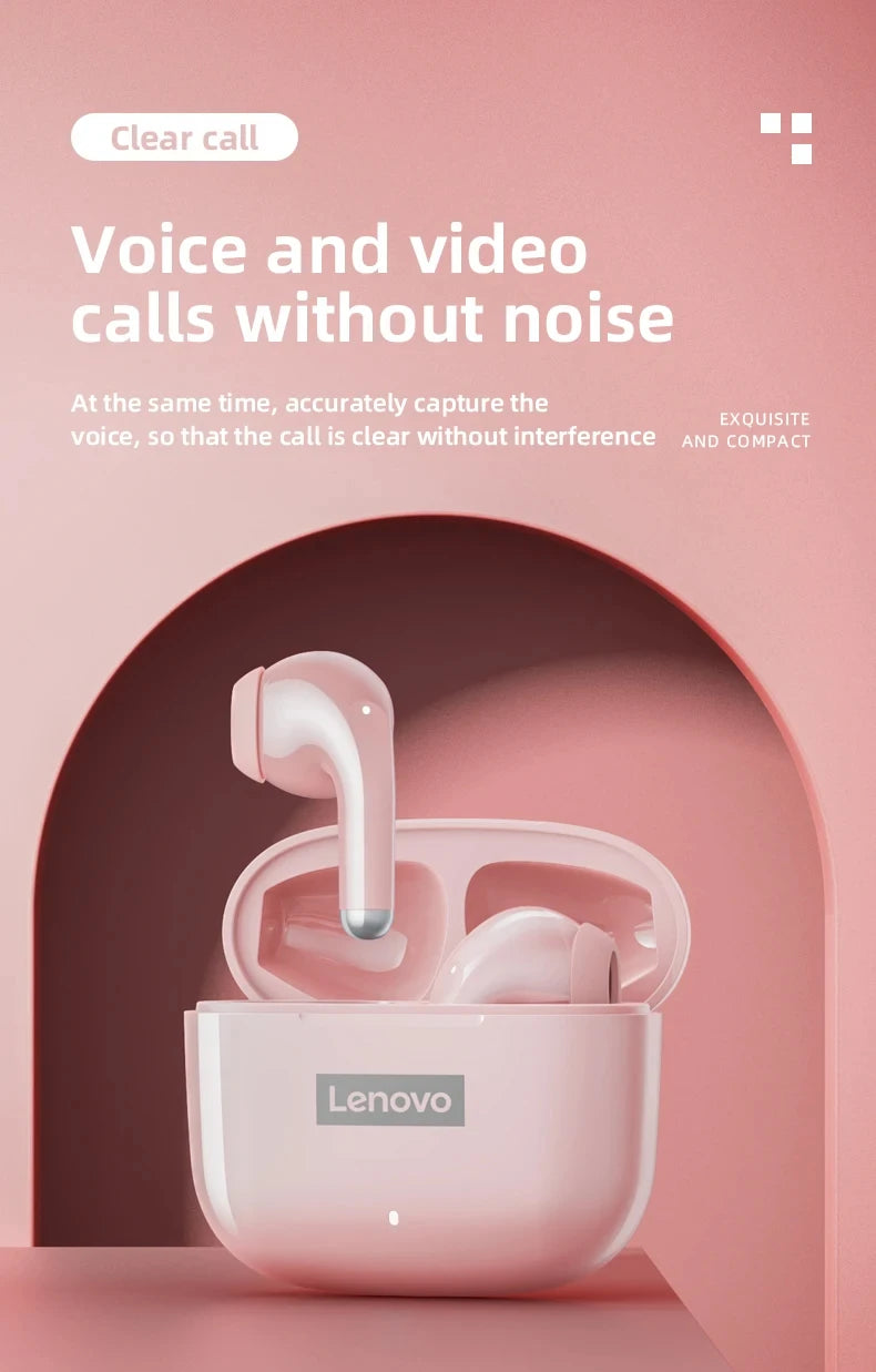 Original Lenovo LP40 Pro Music Earphones Wireless BT 5.1 Earbuds Touch Control TWS Headset Sports Waterproof Headphone with Mic Tidesmit