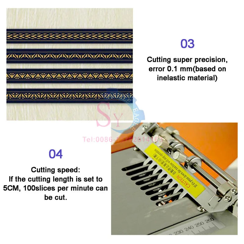 Automatic Cold and Hot Computer Magic Tape and Shoelace Cutting Machine/Small Hook and Loop Fasteners Ribbon Elastic Belt Cutter