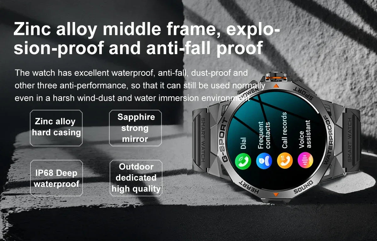 K62 1.43-Inch Amoled Fashion Smart Watch for Bluetooth Blood Oxygen Exercise Tracking SOS Heart Rate/Blood Pressure Monitoring I - Tidesmit