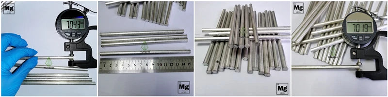 10pcs Magnesium Metals Sticks Rods 99.95% Pure 7mm Dia X 152mm Length