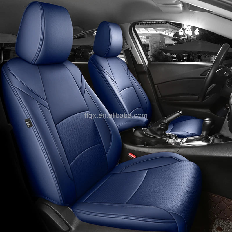 Hot Sale Car Seat Covers for Mazda 3 2014-2024 Full Set Luxury Leather Car Accessories Waterproof Car Seat Protector
