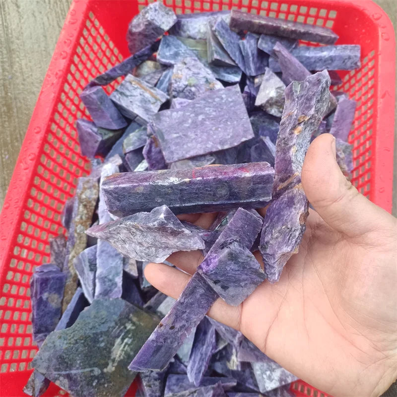 High Quality Semi Precious Original Stones Natural Rough purple Charoite Crystal Raw Stone for Decor