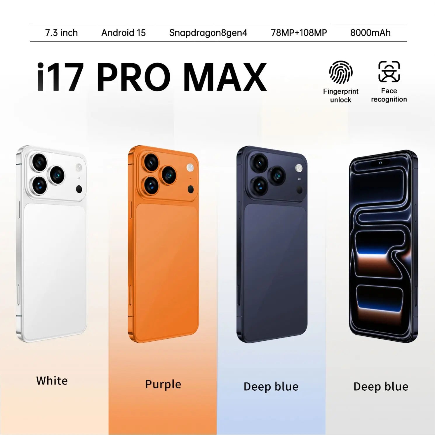 4G Smartphone 7.3-Inch AMOLED Display 1TB Storage 16GB RAM Silver Tidesmit