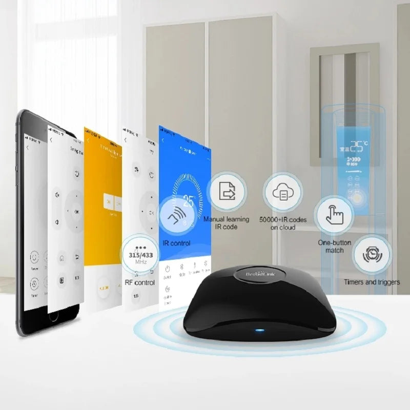 Broadlink RM4 Pro IR RF WiFi TV/AC UNIVERSAL REMOTE Smart Home Automation Works with Alexa and Google Home