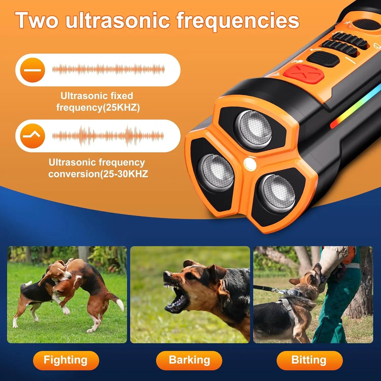 NPS High Power Ultrasonic Dogs and Cats Repellent Anti Bark Deterrent Device Dog Repeller Tidesmit