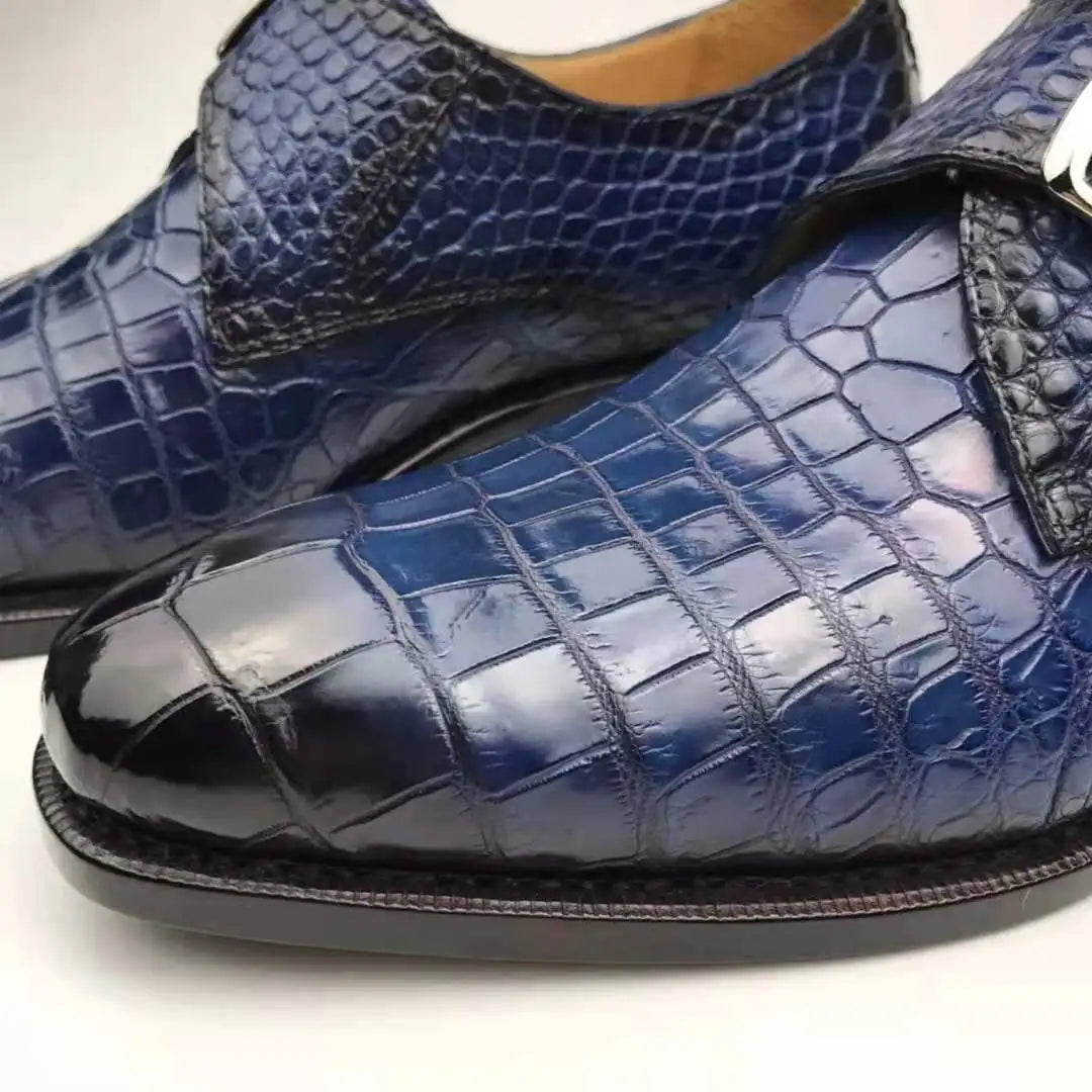 Wholesale Classic Sale Shoes for Men Genuine crocodile Fashion Men's Shoes alligator Oxford Stylish Wedding Party Shoes Men