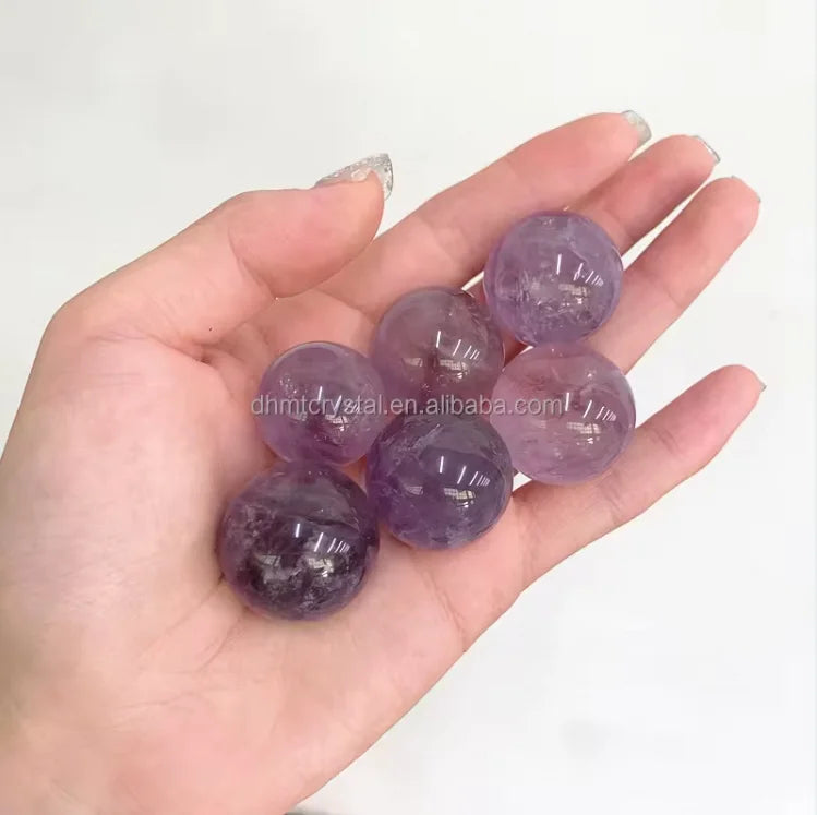 Wholesale Natural Healing Crystal Sphere Amethyst Ball Gemstone Beads Crystal Ball Crystals Healing Stones